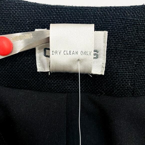 Chico's Chained Galloway Jacket Womens Size 3 Lined Black 3/4 Linen Blend Career - Picture 5 of 10